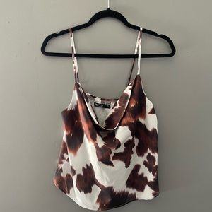 Nasty Gal Cow Print Tank